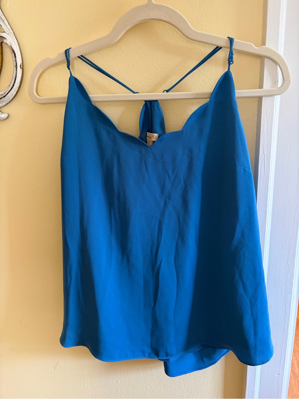 J. Crew Teal-Blue Satin Spaghetti-Strap Cami size 12